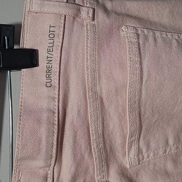 Current Elliott the stiletto sz 27 primrose pink raw released hem jeans WJ127 - Picture 5 of 7